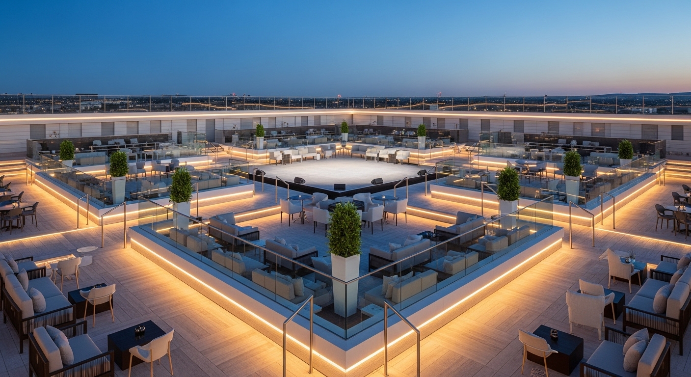 تراس مربع حلبة